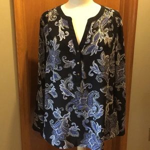 Roz & Ali Long Sleeve Blouse